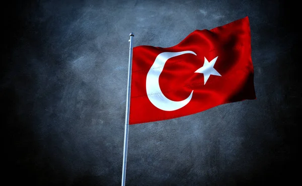 土耳其国旗 土耳其国旗和土耳其国旗设计 — 图库照片
