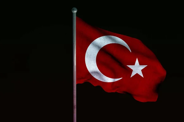 Türkische Flagge Türkei Und Design Der Türkischen Flagge — Stockfoto