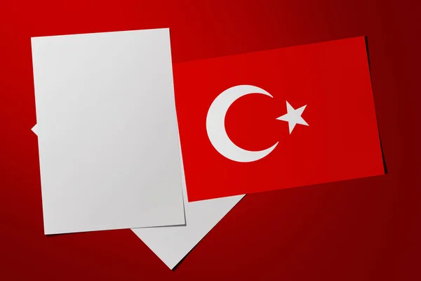 Bandeira Turca Turquia Bandeira Turca Design — Fotografia de Stock