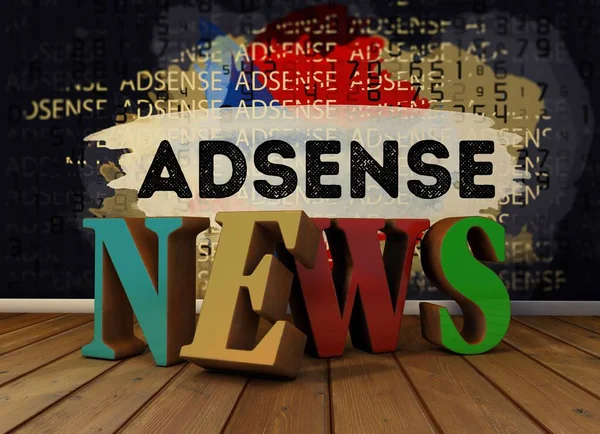 Adsense News Media Społecznościowe — Zdjęcie stockowe
