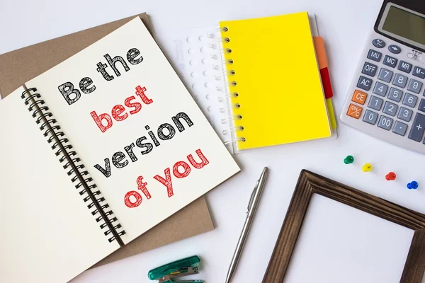 Business Concept Text Best Version You Notebook — Fotografia de Stock
