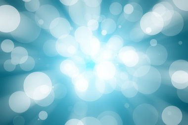 Bokeh ışıkları ile mavi arkaplan