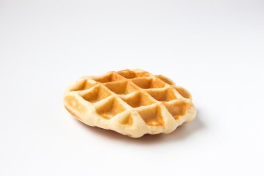 Beyaz arkaplanda izole edilmiş waffle