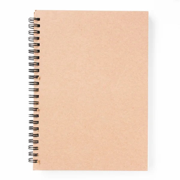 Notebook Branco Isolado Fundo Branco — Fotografia de Stock