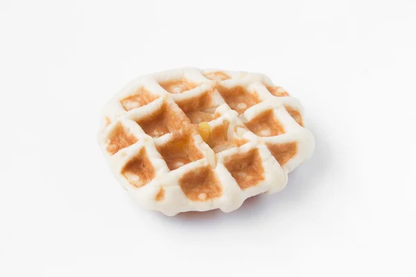 Waffle Aislado Sobre Fondo Blanco — Foto de Stock
