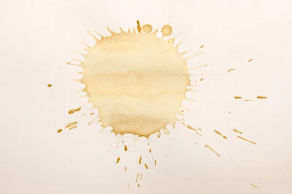 Spot from a cup of coffee on white paper / Coffee Stains Set / coffee paint stains — Stock Photo, Image