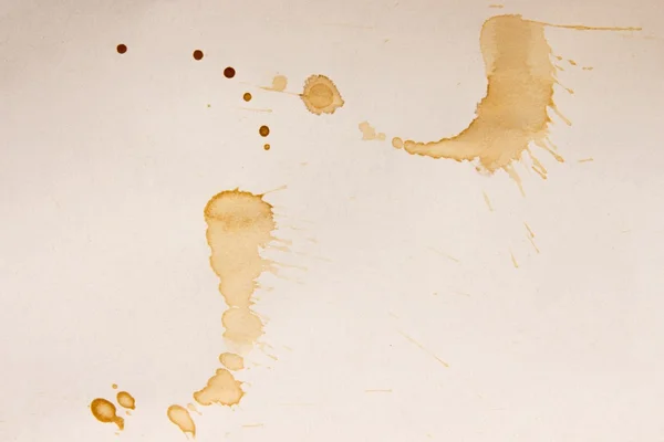 Spot from a cup of coffee on white paper / Coffee Stains Set / coffee paint stains — Stock Photo, Image