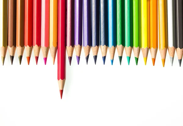 Colored Pencils Isolated White Background Stock Image