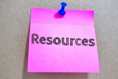 Kağıt Not Metin kaynakları / iş kavramı