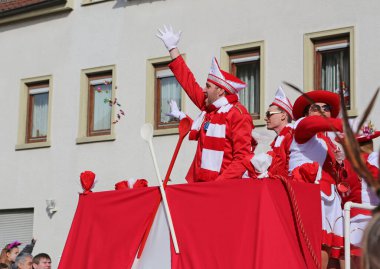 Donzdorf, Germany- March 03, 2019: traditional carnival processi