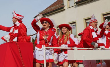 Donzdorf, Germany- March 03, 2019: traditional carnival processi