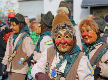 Donzdorf, Germany- March 03, 2019: traditional carnival processi