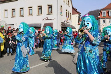 Donzdorf, Germany- March 03, 2019: traditional carnival processi