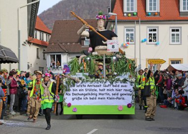 Donzdorf, Germany- March 03, 2019: traditional carnival processi