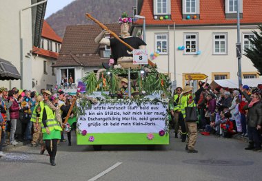 Donzdorf, Germany- March 03, 2019: traditional carnival processi