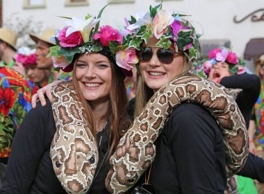 Donzdorf, Germany- March 03, 2019: traditional carnival processi