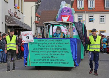 Donzdorf, Germany- March 03, 2019: traditional carnival processi