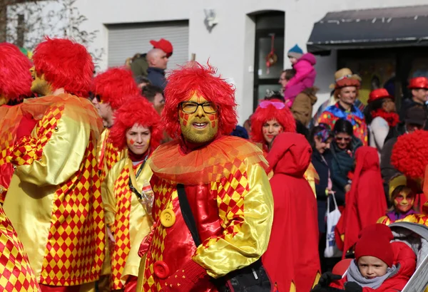 Donzdorf, Germany- March 03, 2019: traditional carnival processi — ストック写真