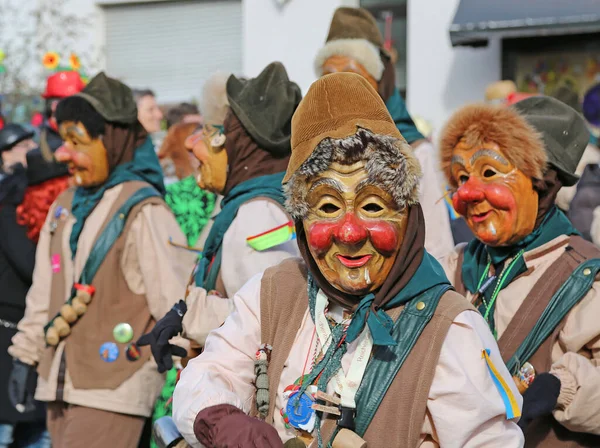 Donzdorf, Alemanha - 03 de março de 2019: processo tradicional de carnaval — Fotografia de Stock