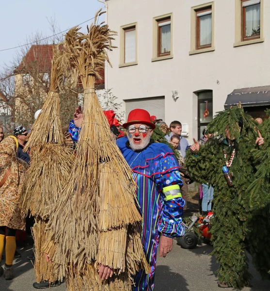 Donzdorf, Germany- March 03, 2019: traditional carnival processi — 图库照片