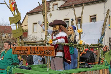 Donzdorf, Germany- March 03, 2019: traditional carnival processi