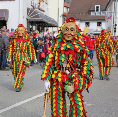Donzdorf, Germany- March 03, 2019: traditional carnival processi