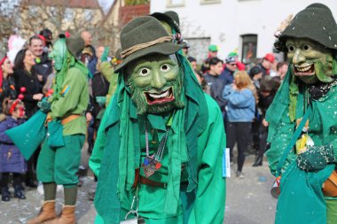 Donzdorf, Germany- March 03, 2019: traditional carnival processi