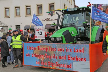 Donzdorf, Germany- March 03, 2019: traditional carnival processi