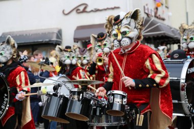 Donzdorf, Germany- March 03, 2019: traditional carnival processi