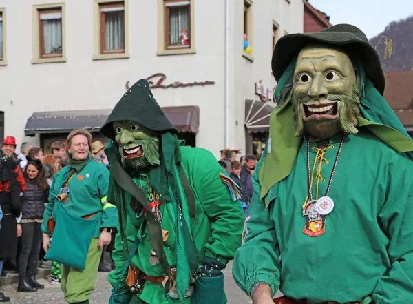 Donzdorf, Alemanha - 03 de março de 2019: processo tradicional de carnaval — Fotografia de Stock