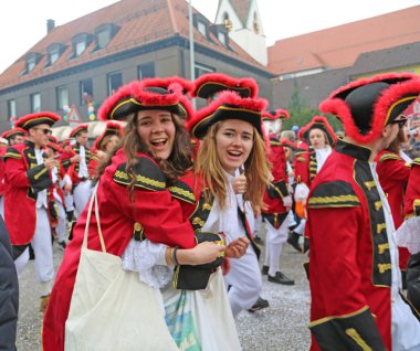Donzdorf, Germany- March 03, 2019: traditional festive carnival procession