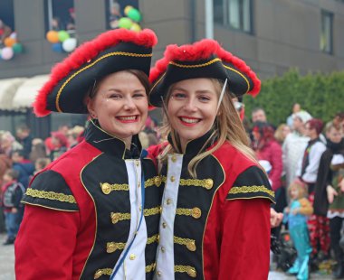 Donzdorf, Germany- March 03, 2019: traditional festive carnival procession