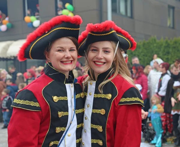 Donzdorf, Germany- March 03, 2019: traditional festive carnival procession