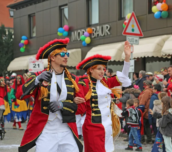 Donzdorf, Germany- March 03, 2019: traditional festive carnival procession