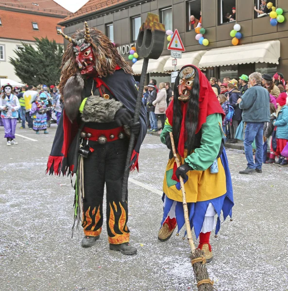 Donzdorf Γερμανία Μαρτίου 2019 Παραδοσιακή Εορταστική Πομπή Καρναβαλιού — Φωτογραφία Αρχείου