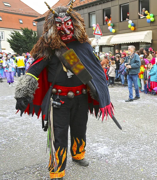 Donzdorf Allemagne Mars 2019 Procession Traditionnelle Carnaval Festif — Photo