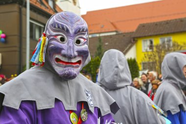 Donzdorf, Germany- March 03, 2019: traditional festive carnival procession