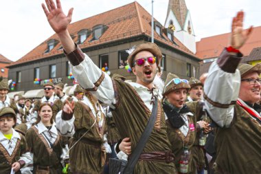 Donzdorf, Germany- March 03, 2019: traditional festive carnival procession