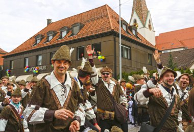 Donzdorf, Germany- March 03, 2019: traditional festive carnival procession