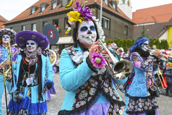 Donzdorf Germania Marzo 2019 Tradizionale Processione Festiva Carnevale — Foto Stock