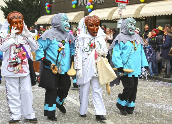 Donzdorf Alemanha Março 2019 Procissão Festiva Tradicional Carnaval — Fotografia de Stock