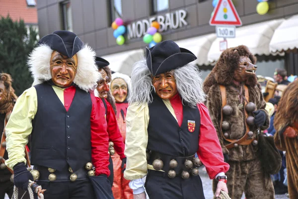 Donzdorf Alemania Marzo 2019 Tradicional Procesión Festiva Carnaval — Foto de Stock