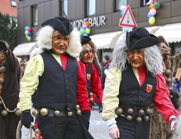 Donzdorf Niemcy Marca 2019 Tradycyjna Uroczysta Procesja Karnawałowa — Zdjęcie stockowe