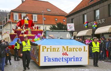 Donzdorf, Germany- March 03, 2019: traditional festive carnival procession