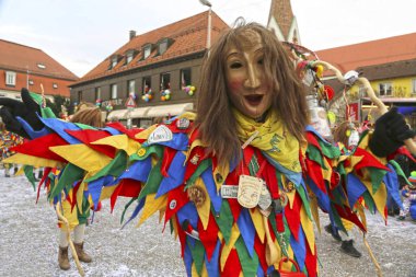 Donzdorf, Germany- March 03, 2019: traditional festive carnival procession