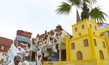 Donzdorf, Germany- March 03, 2019: traditional festive carnival procession