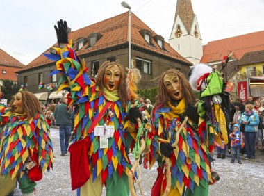 Donzdorf, Germany- March 03, 2019: traditional festive carnival procession