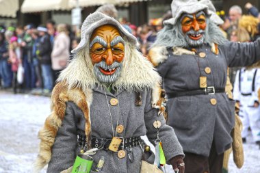 Donzdorf, Germany- March 03, 2019: traditional festive carnival procession