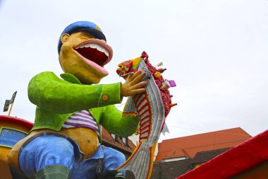 Donzdorf, Germany- March 03, 2019: traditional festive carnival procession
