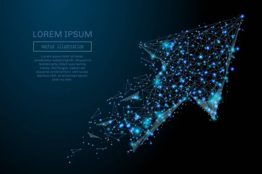 ok düşük Poli mavi